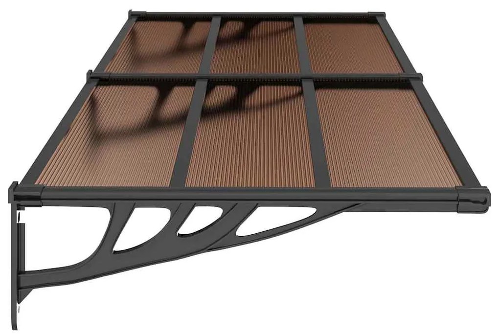 Toldo de porta 239x90 cm policarbonato preto