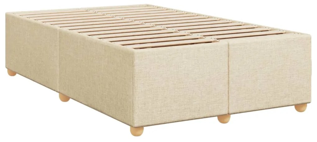 Cama boxspring com colchão 120x190 cm tecido cor creme