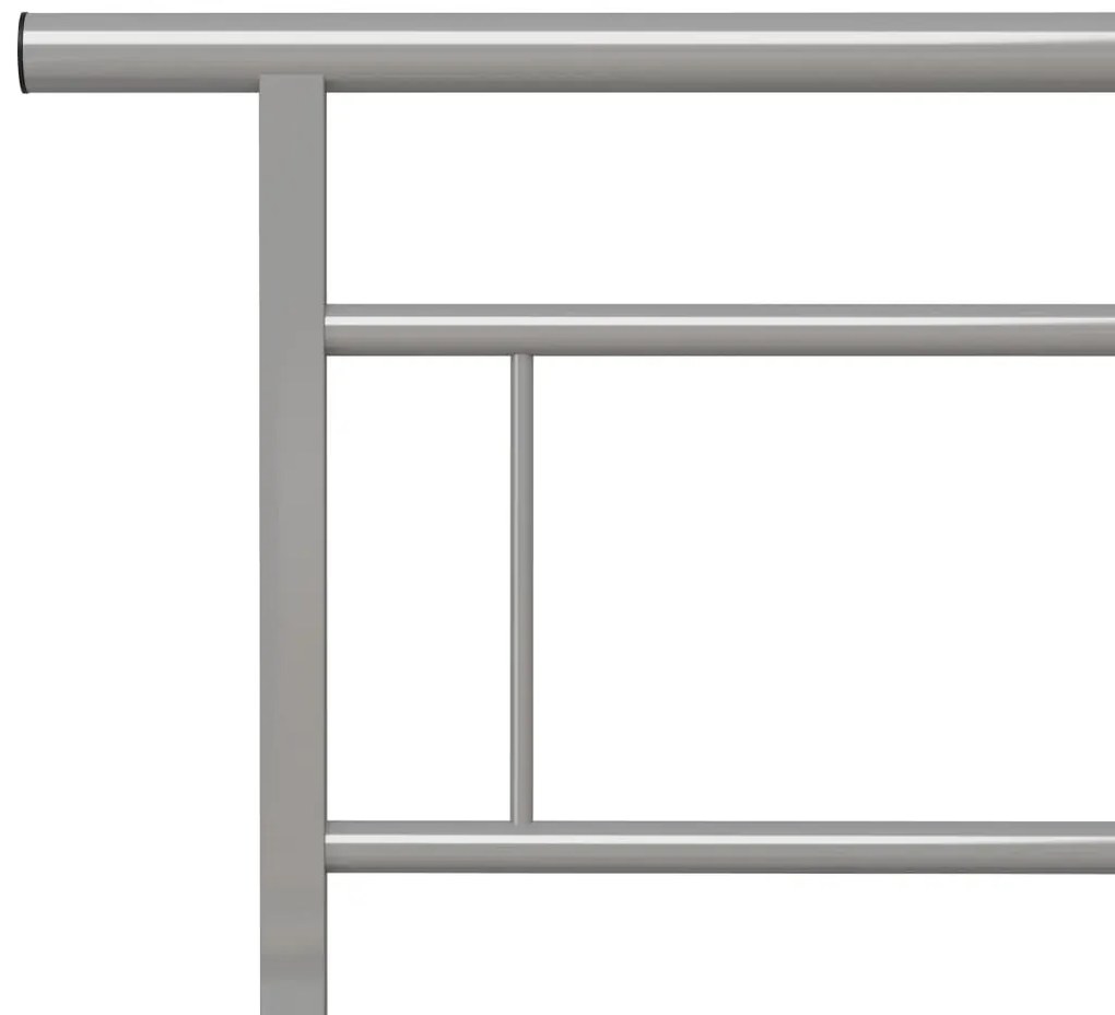 Estrutura de cama sem colchão 140x200 cm metal cinzento