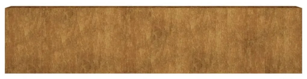 Canteiro elevado de jardim 360x40x80 cm aço corten