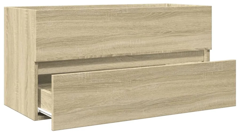Armário de lavatório 90x38,5x45cm contraplacado carvalho sonoma