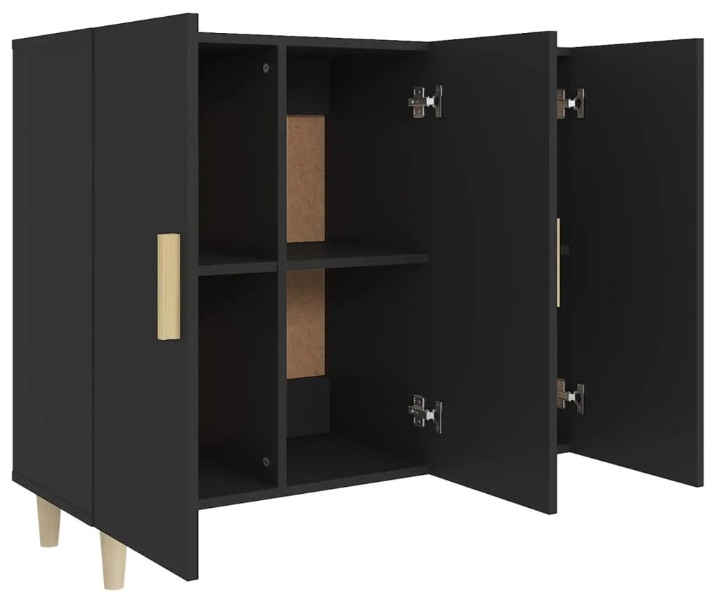 Aparador 90x34x80 cm derivados de madeira preto