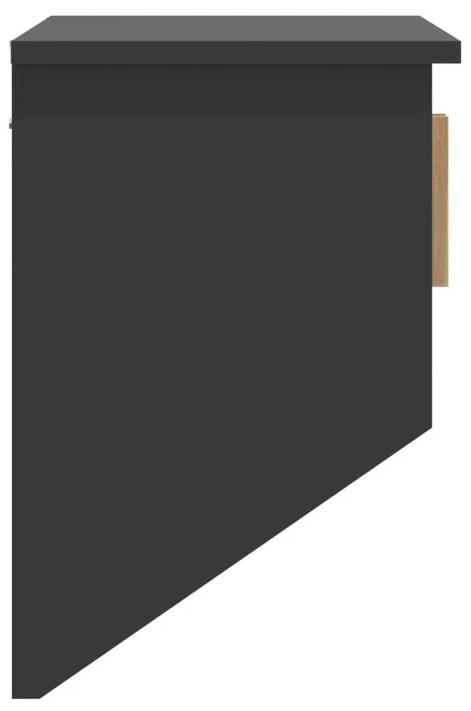 Bengaleiro parede c/ ganchos 80x24x35,5 cm deriv. madeira preto