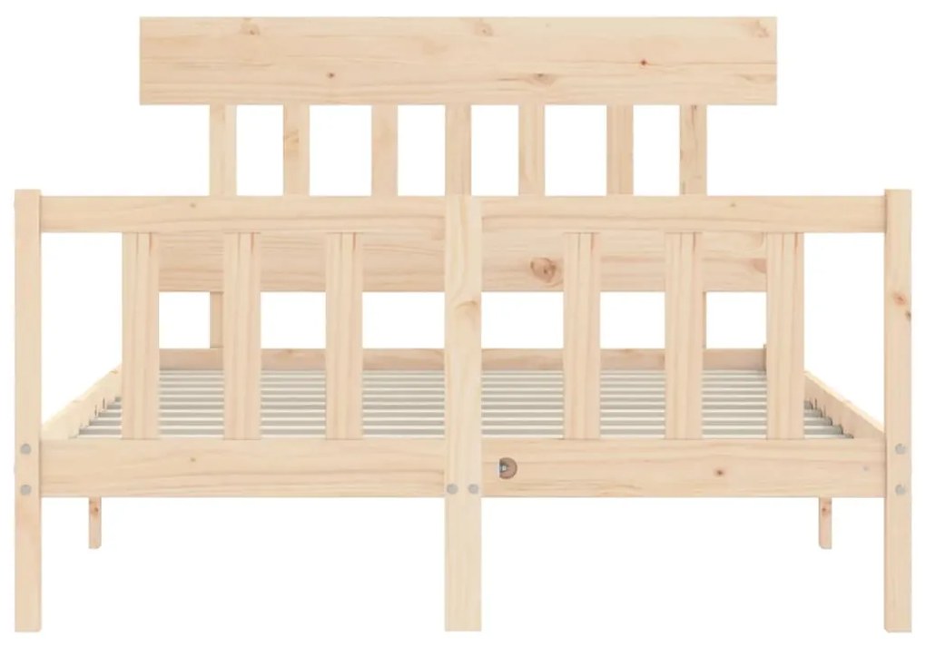 Cama sem colchão 140x190 cm madeira de pinho maciça