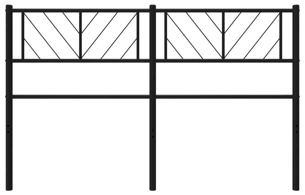 Cabeceira de cama 140 cm metal preto