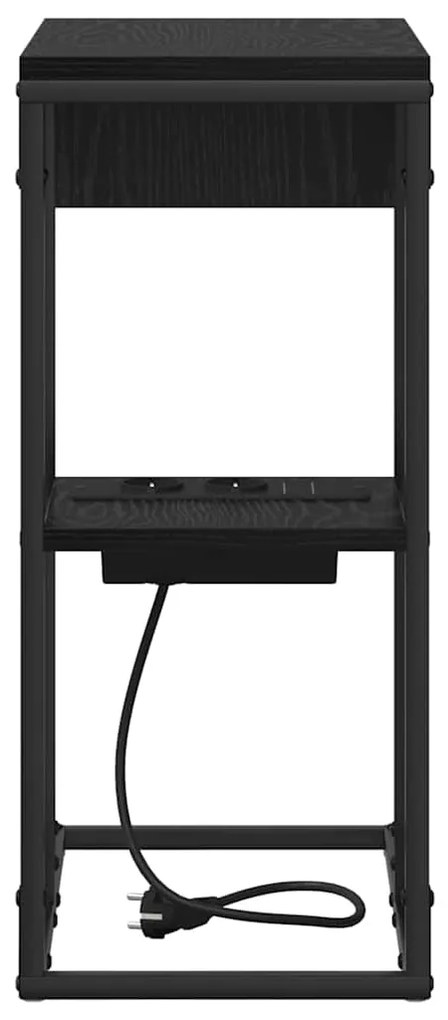Mesa-de-cabeceira Carvalho Preto 41.5 x 26 x 60.5 cm