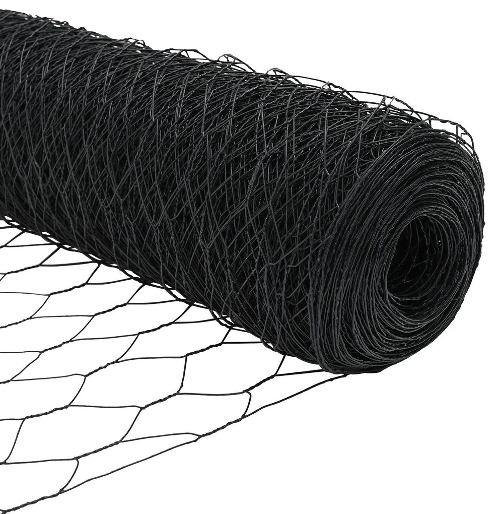 Postes de Cerca vidaXL 11 pcs U-Channel Cinza 60 cm Aço, Cerca Hexagon