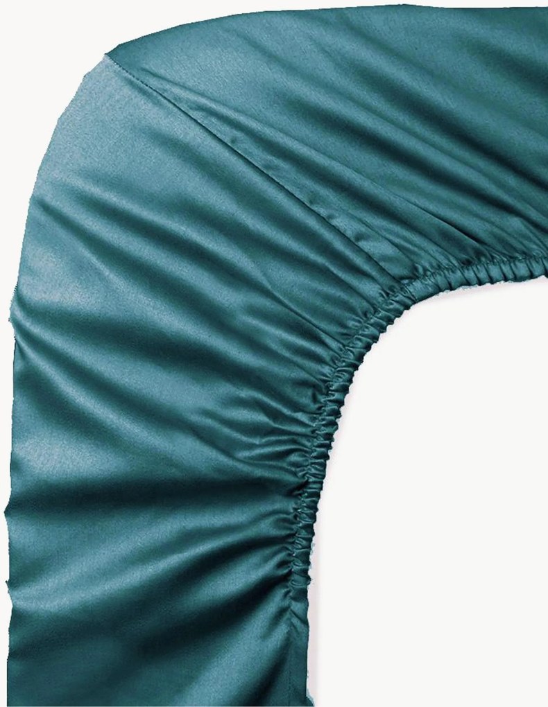 Lençol com elástico em cetim de algodão para boxspring Ava, Alt 50 cm