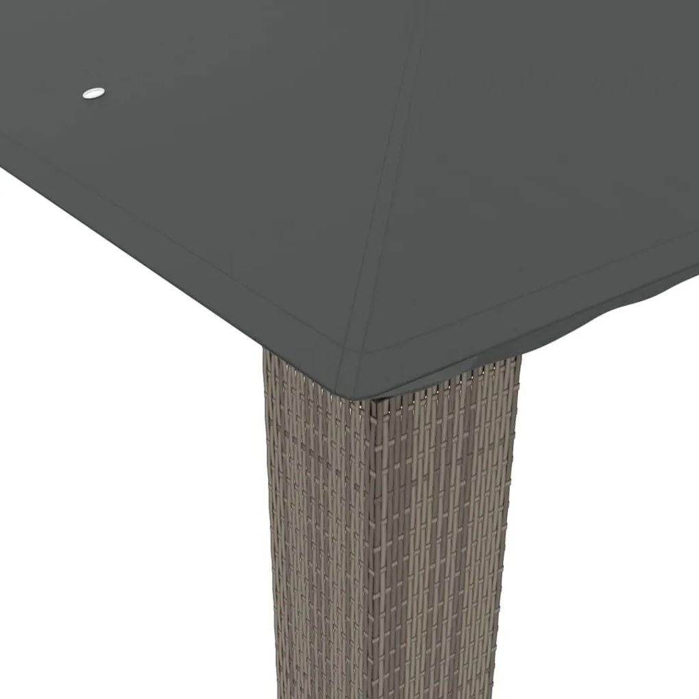 Gazebo com telhado duplo 2,94x2,94 m aço antracite