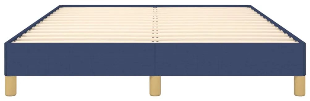 Estrutura de cama sem colchão 160x200 cm tecido azul