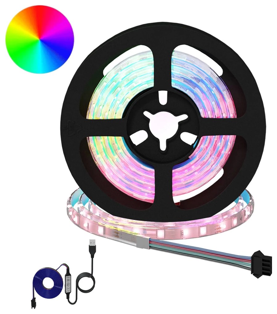 vidaXL Fita LED 4 pcs Preto e Transparente 90 x 0,8 x 0,3 cm