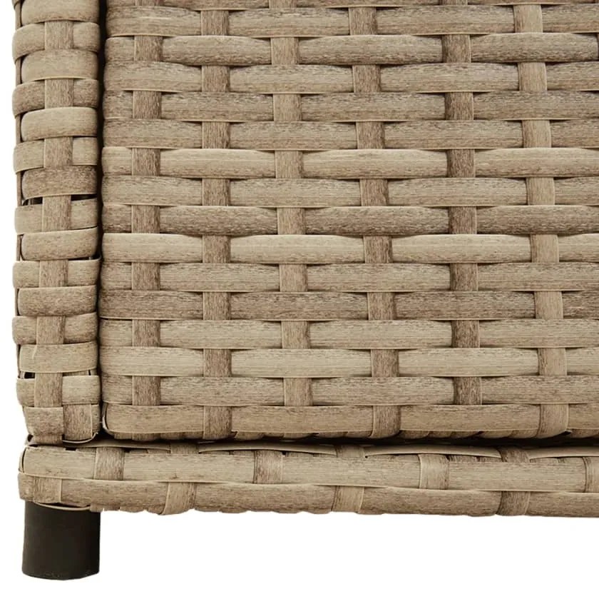 Armário de arrumação para jardim 105x55x113 cm vime PE bege