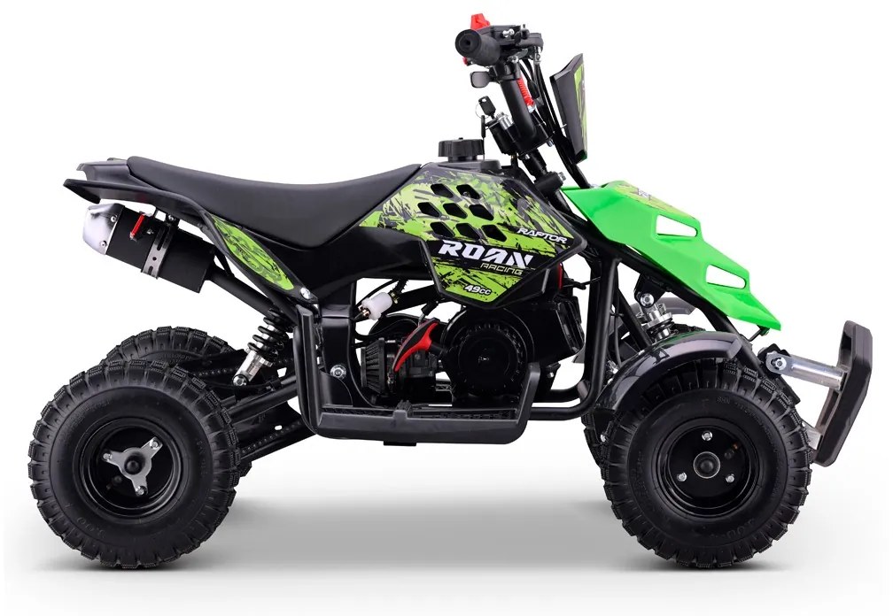 Mini moto 4 gasolina para crianças 49cc Raptor R4 Verde