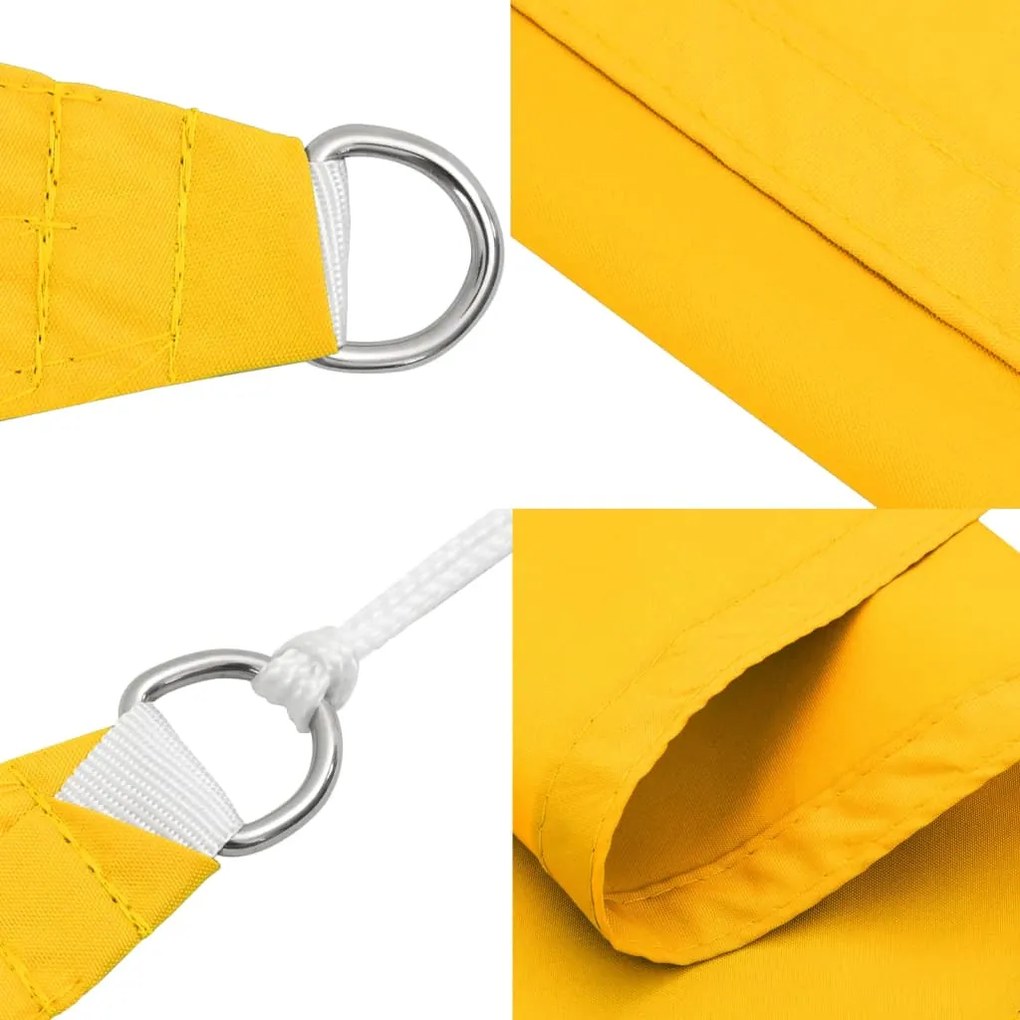 Para-sol estilo vela tecido oxford triangular 4x5x6,4 m amarelo