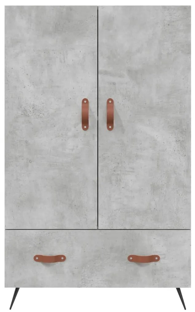 Aparador alto 69,5x31x115 cm derivados de madeira cinza-cimento