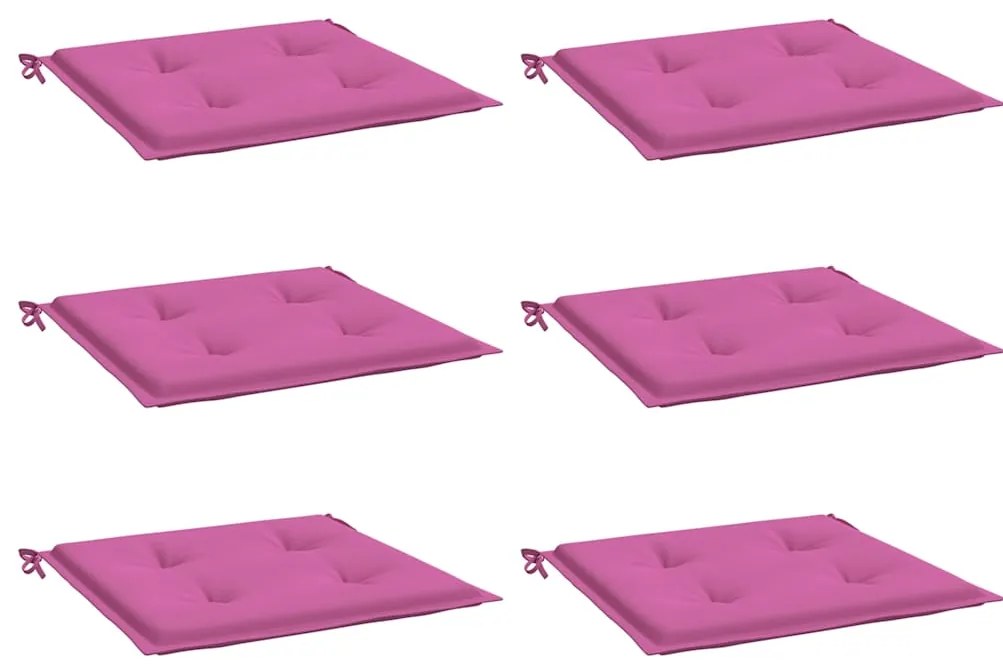 Almofadões p/ cadeira 6pcs 50x50x4cm tecido rosa