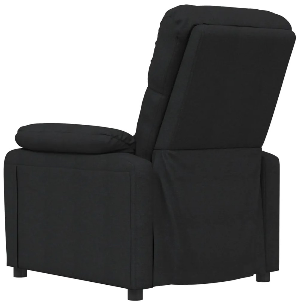 Poltrona de massagens reclinável tecido preto