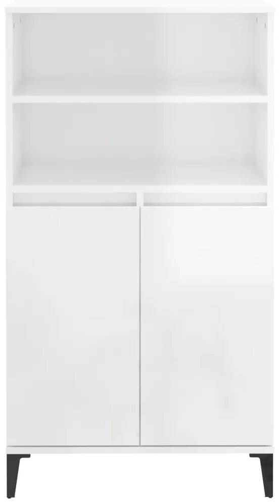 Aparador alto 60x36x110cm derivados de madeira branco brilhante