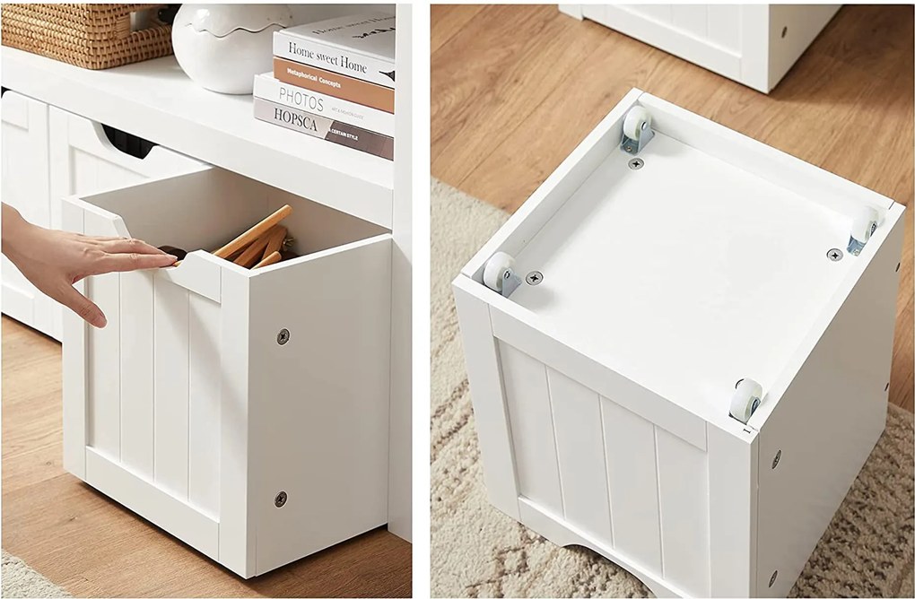 Armário de brinquedos para quarto de criança 102 x 30 x 60 cm branco