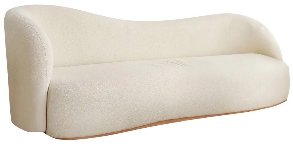 Sofá de 3 Lugares Slon – Branco – 225x75x88 cm