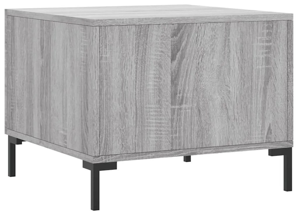 Mesas de centro 2 pcs 50x50x40 cm madeira proc. sonoma cinza