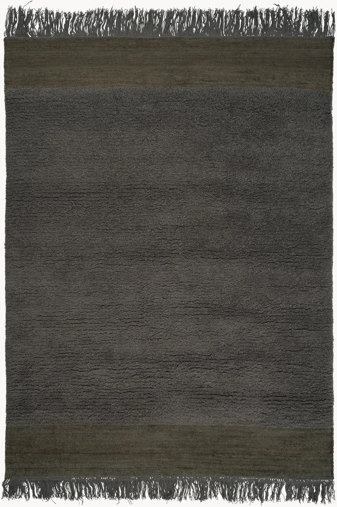 Tapete em lã artesanal de pelo comprido Ethos View