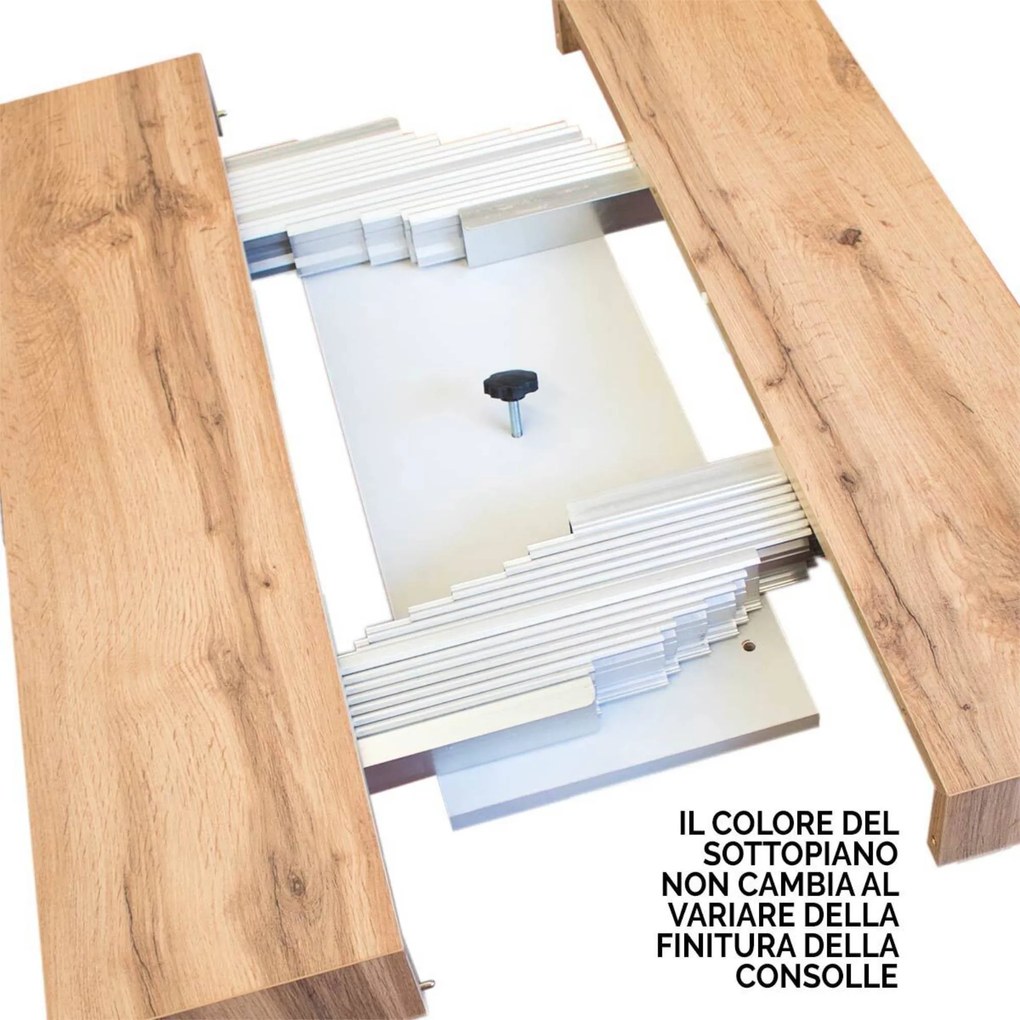 Mesa consola extensível até 300 cm Futura Premium Carvalho Natural e Estrutura antracite