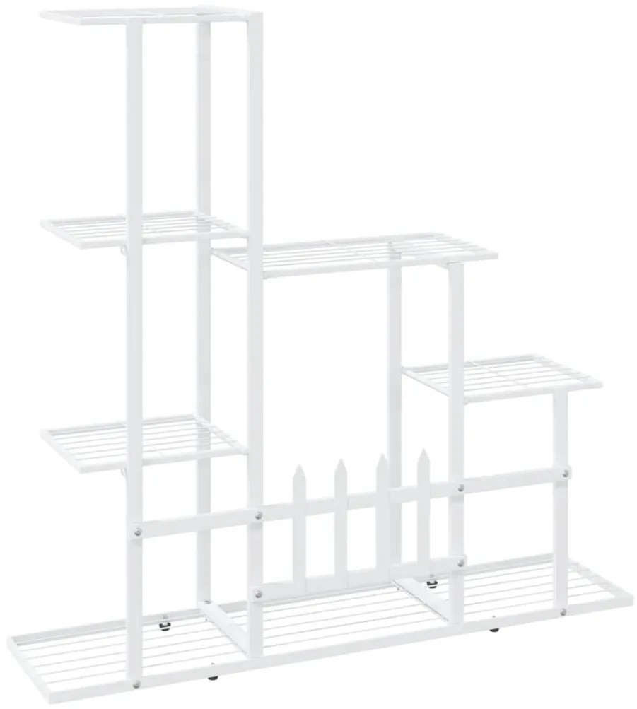 Suporte de vasos 94,5x25x88 cm metal branco