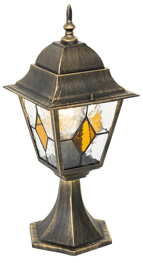 Candeeiro de pé vintage para exterior dourado antigo 45 cm - Antigua Clássico / Antigo