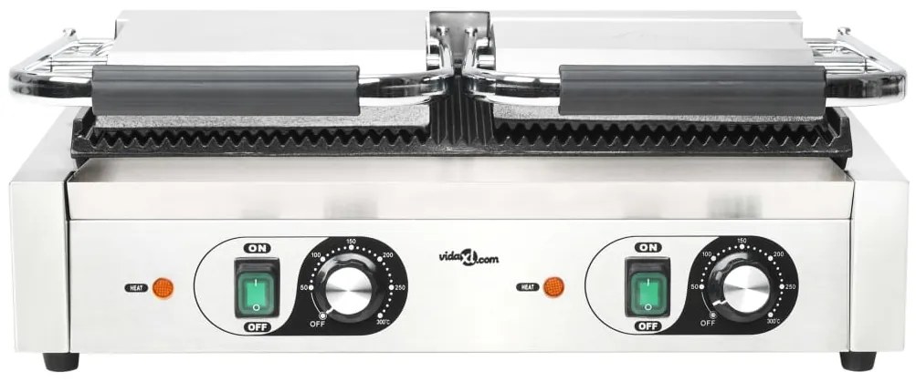 Grelhador sanduicheira Panini dupla 3600 W 57x30,5x20 cm
