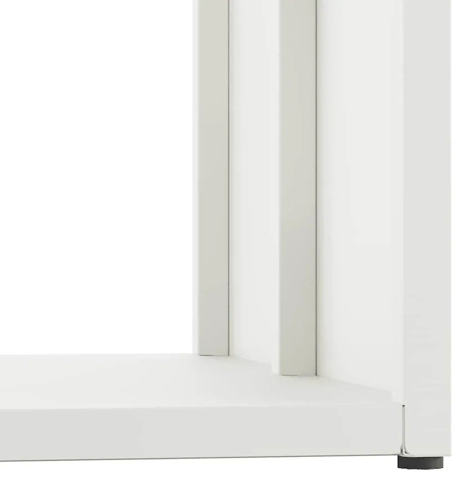 Suporte para lenha 40x40x40 cm aço laminado a frio branco