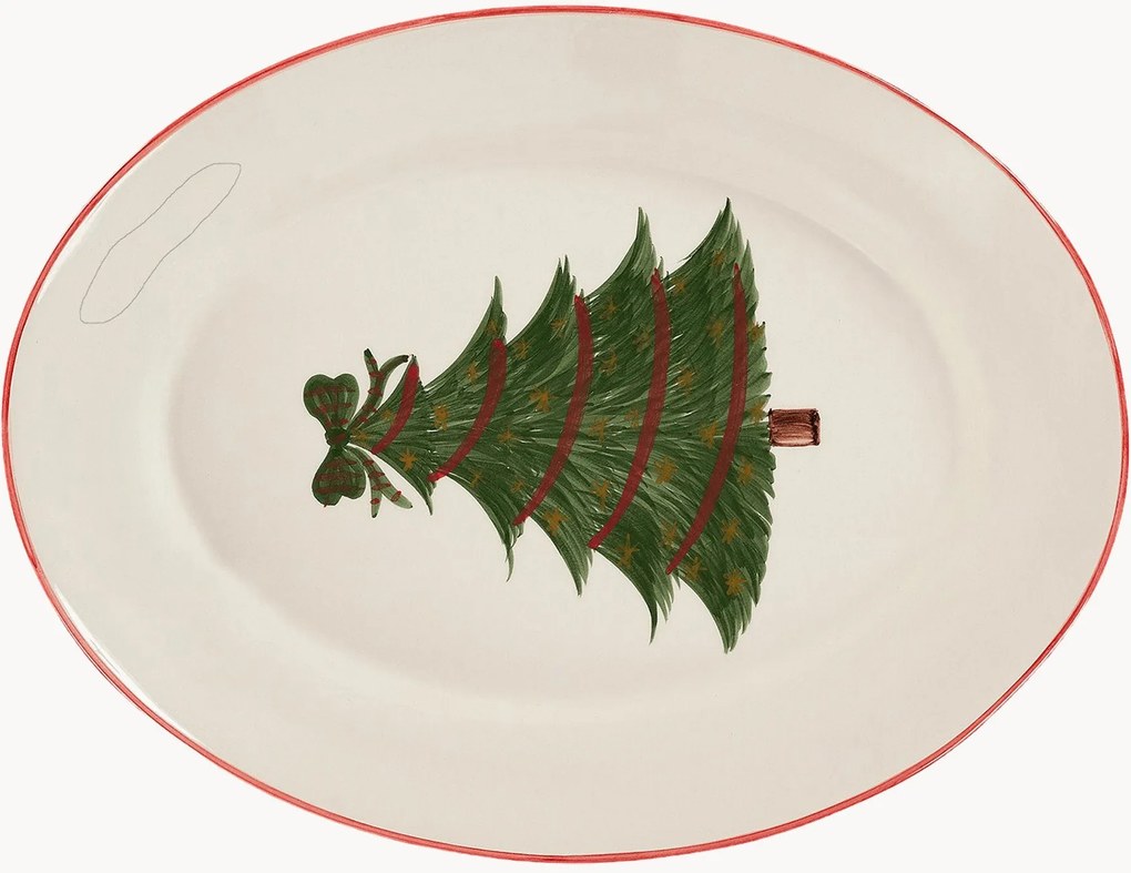 Travessa de servir de Natal pintada à mão Christmas Tree
