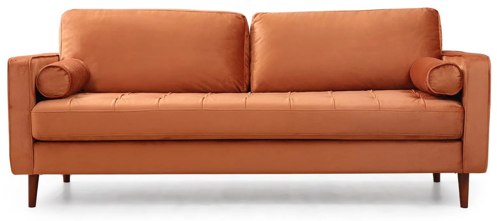 Sofá de 3 Lugares Rome – Laranja – 215x90x70 cm