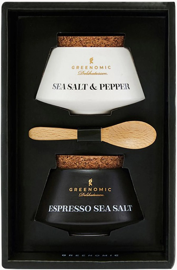 Conjunto de temperos Espresso Salt and Sea Salt & Pepper, conjunto de 4
