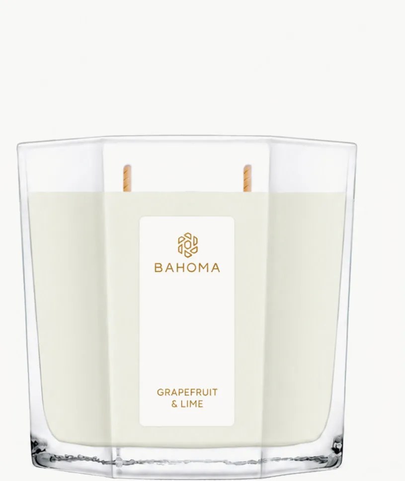 Vela perfumada com dois pavios Pearl (toranja, lima)