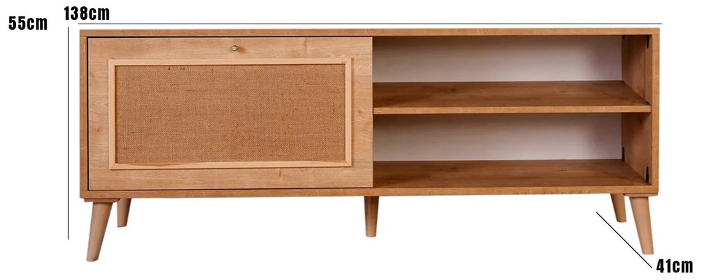 Móvel de TV Jüt – Carvalho – 138 cm x 55 cm x 41 cm