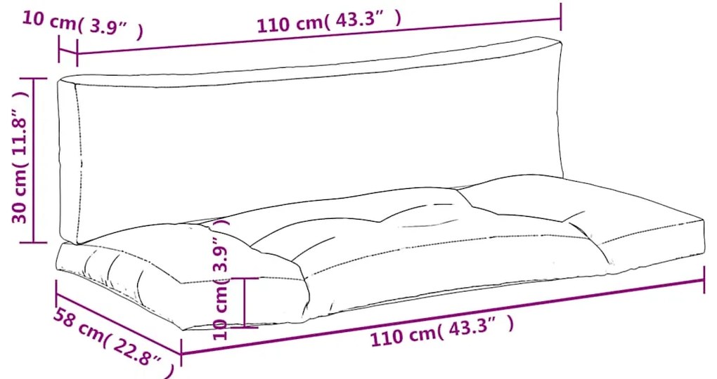 Almofadões para móveis de paletes 2 pcs tecido verde brilhante