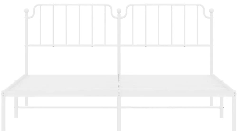 Estrutura de cama com cabeceira 180x200 cm metal branco