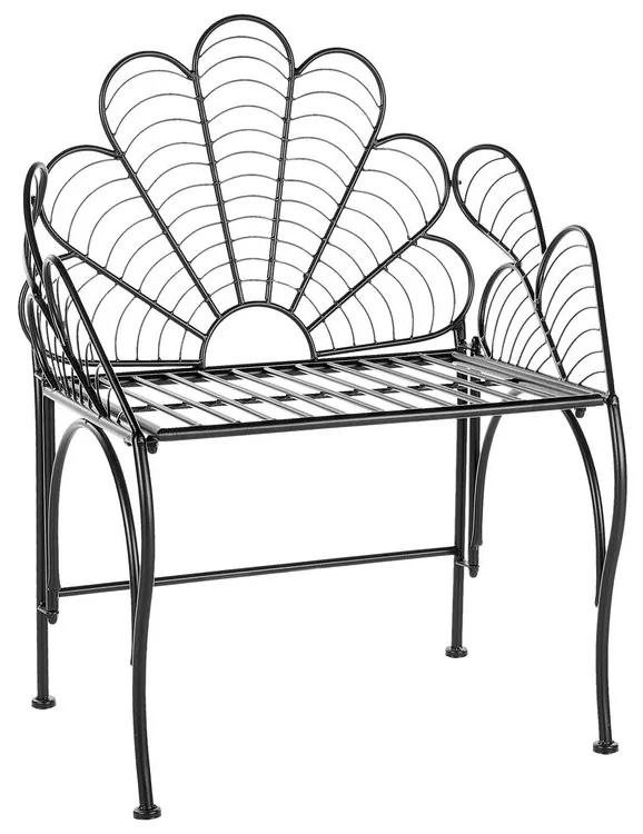 Cadeira de jardim em metal preto LIGURIA Beliani