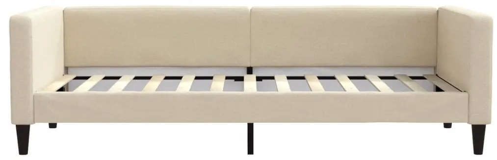 Sofá-cama com gavetão 90x200 cm tecido cor creme