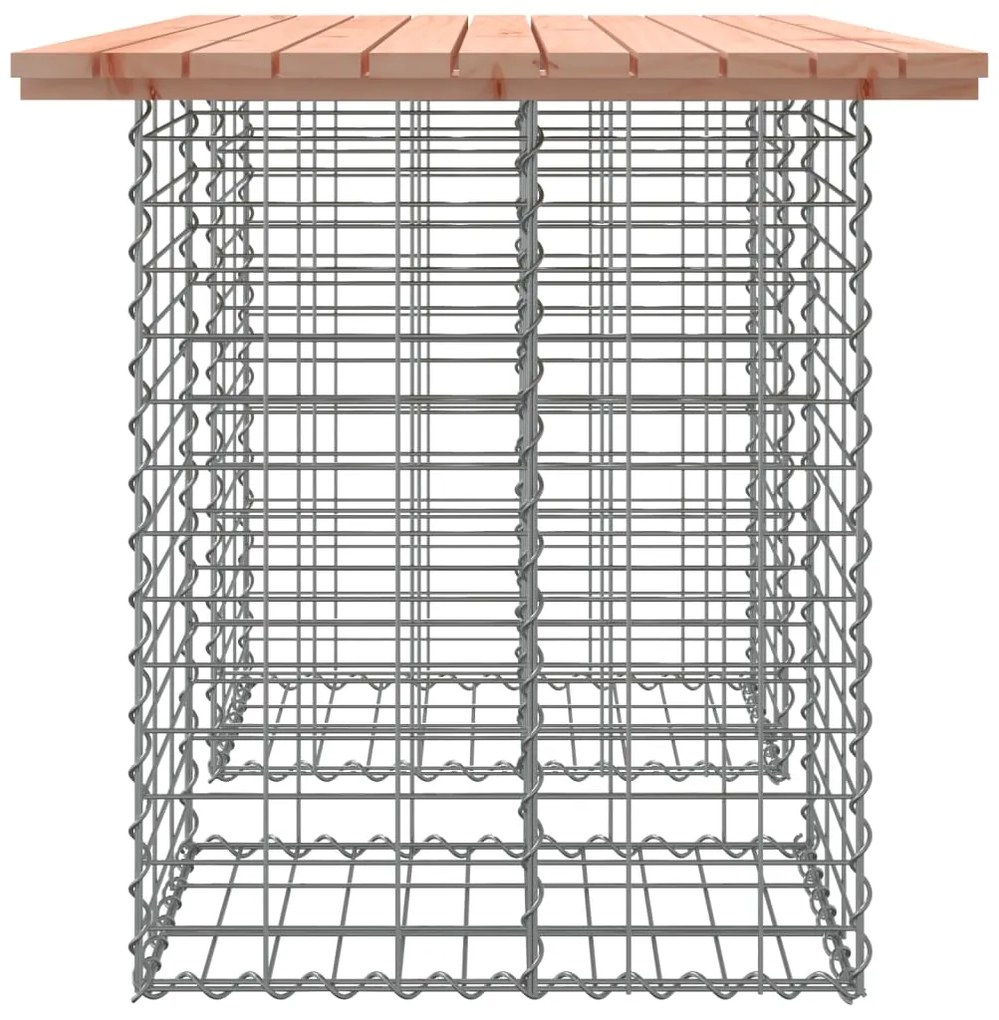 Banco jardim design gabião 100x70x72 cm madeira douglas maciça