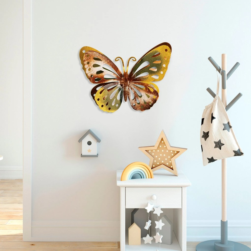 Acessório Decorativo de Parede Farfalla – Multicolor – 29 x 22 cm