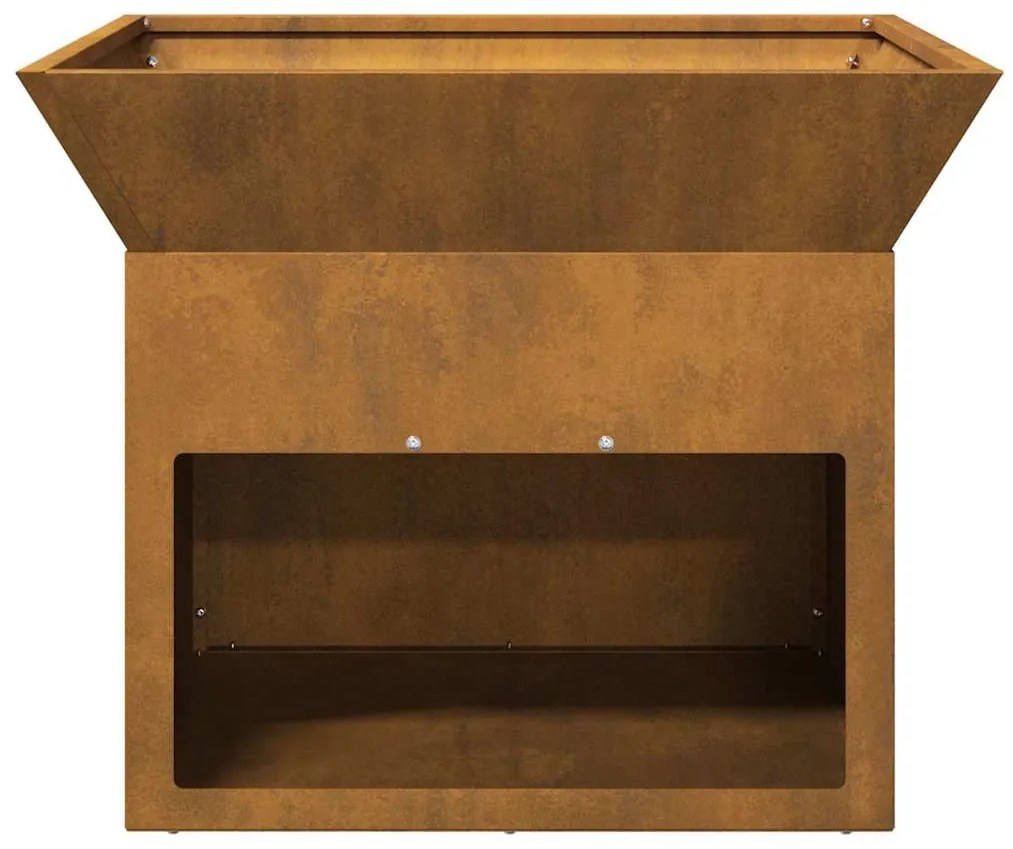 Fire Pit Ferro Enferrujado 50 x 50 x 40 cm Aço corten
