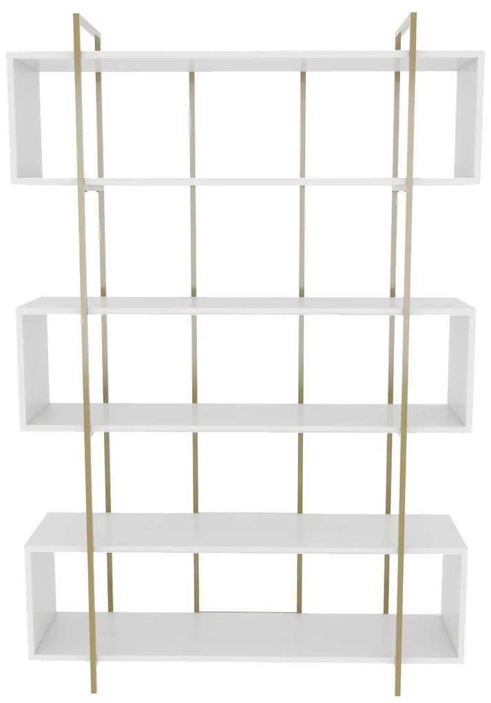 Estante Bruti – Branco e Dourado – 120x180x29,6 cm