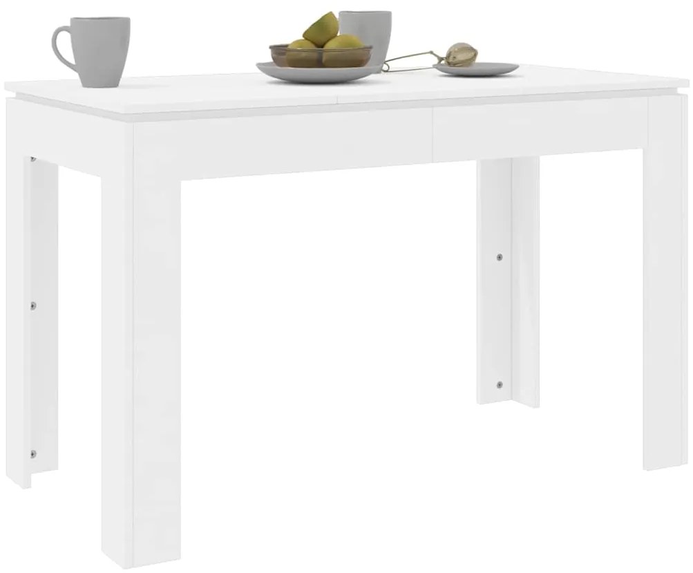 Mesa de jantar 120x60x76 cm contraplacado branco