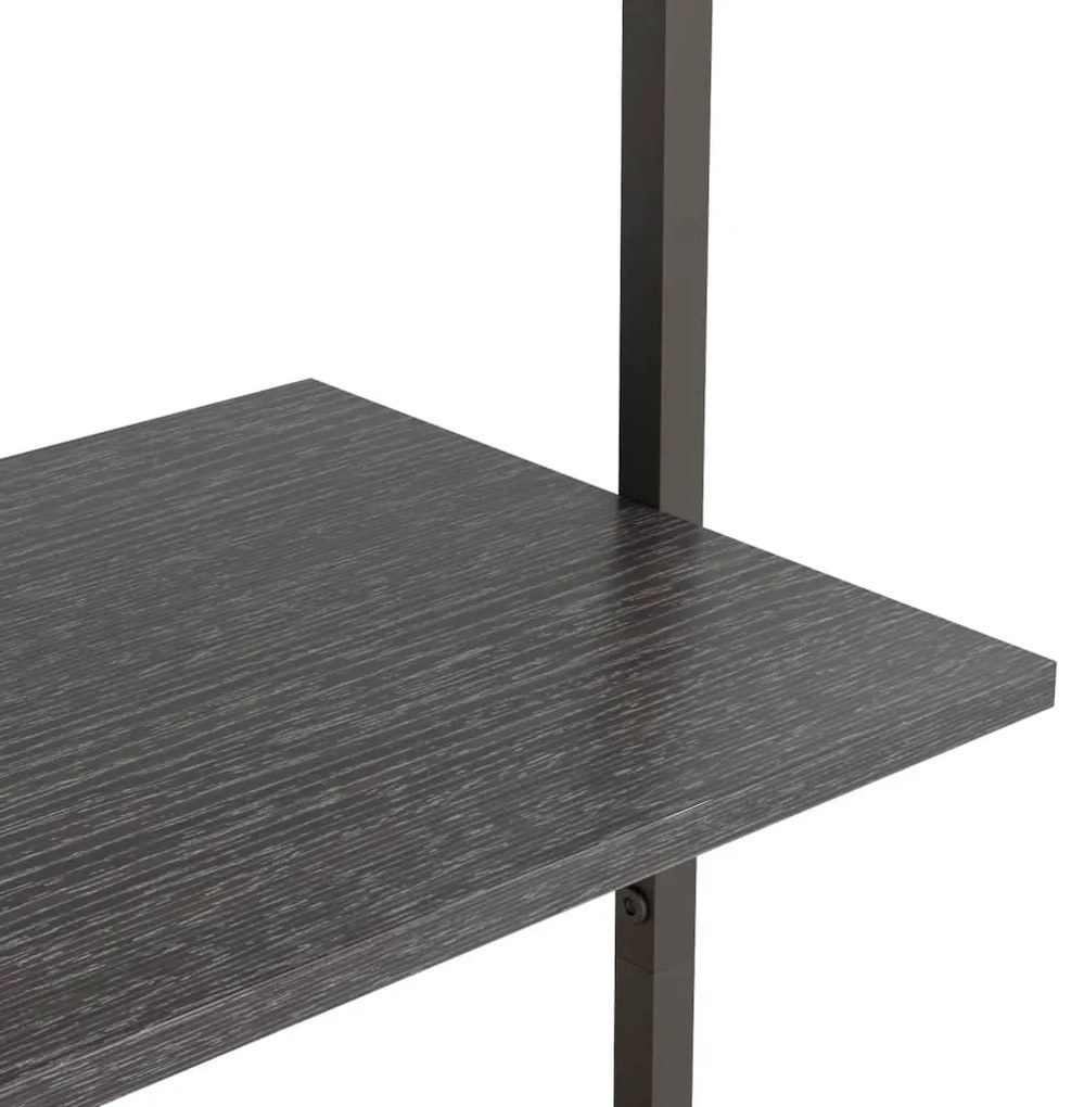 Unidade 4 prateleiras inclinada 64x35x152,5 cm preto