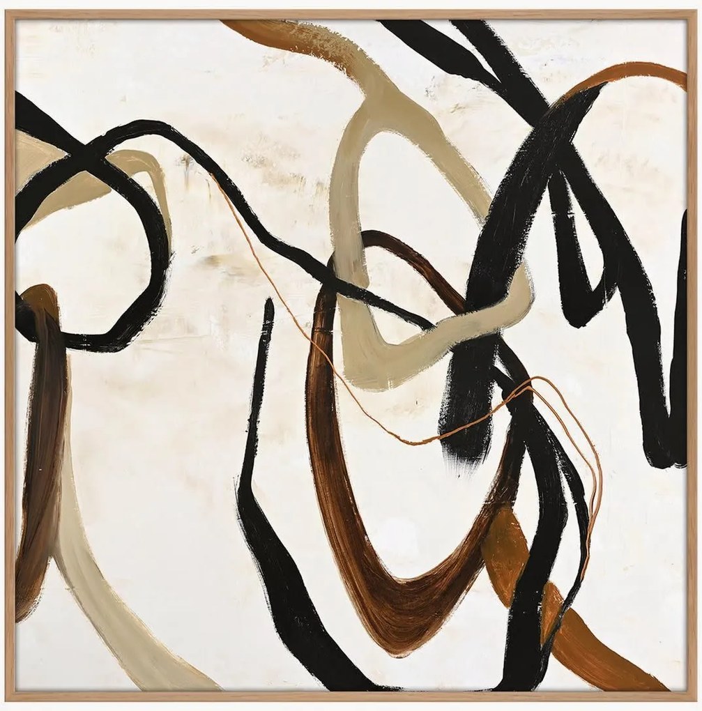 Quadro em tela pintado à mão com moldura Once Again