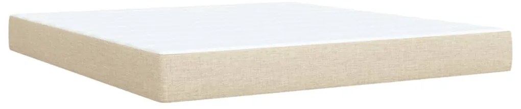Cama com molas/colchão 180x200 cm tecido cor creme