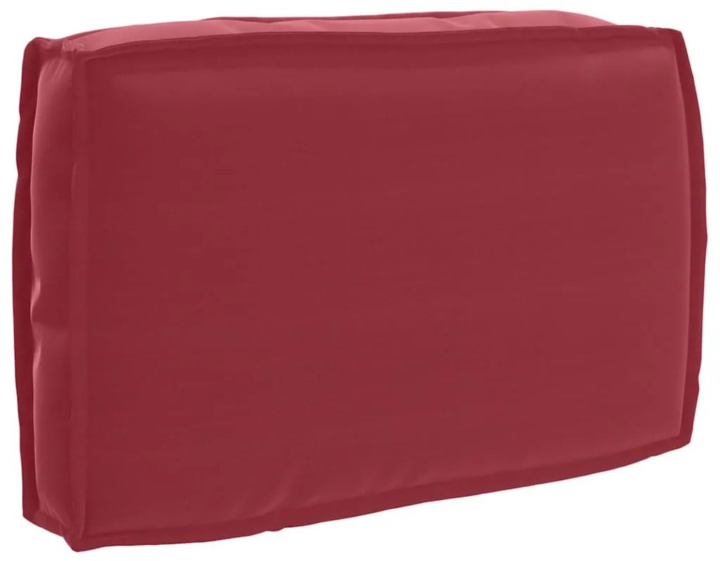 vidaXL Almofada de palete para encosto Vinho Vermelho 60 x 40 x 12 cm
