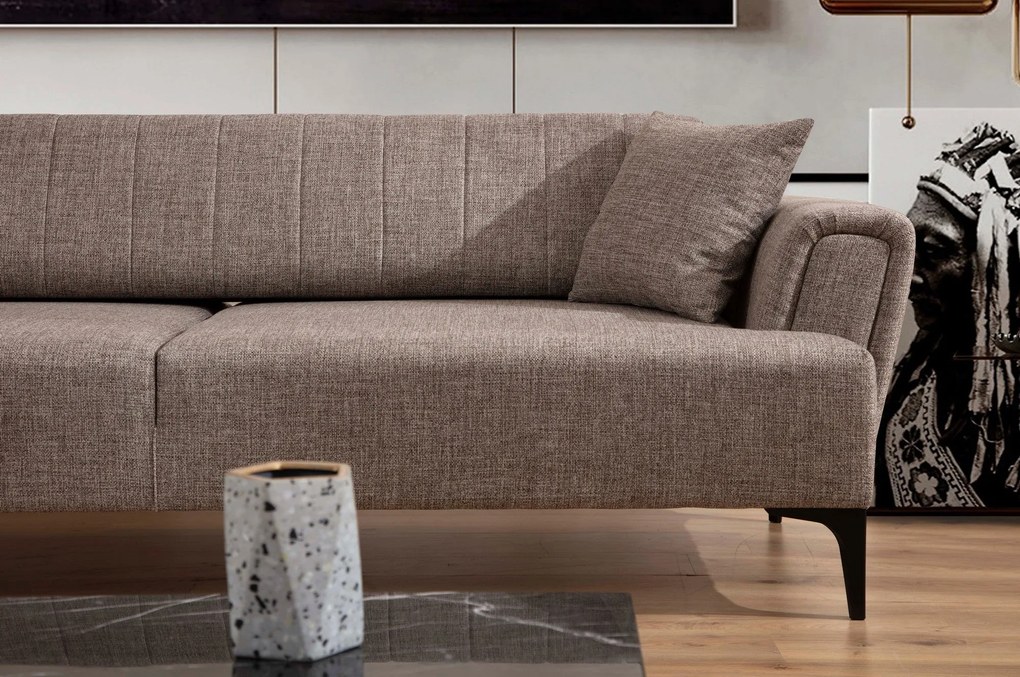 Sofá-cama 3 Lugares Hamlet – Castanho Claro – 230 cm x 95 cm x 77 cm